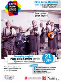 Tremplin musical jeunes talents :  inscriptions jusqu’au 5 juin 2012. Le mardi 5 juin 2012 à Nancy. Meurthe-et-Moselle. 